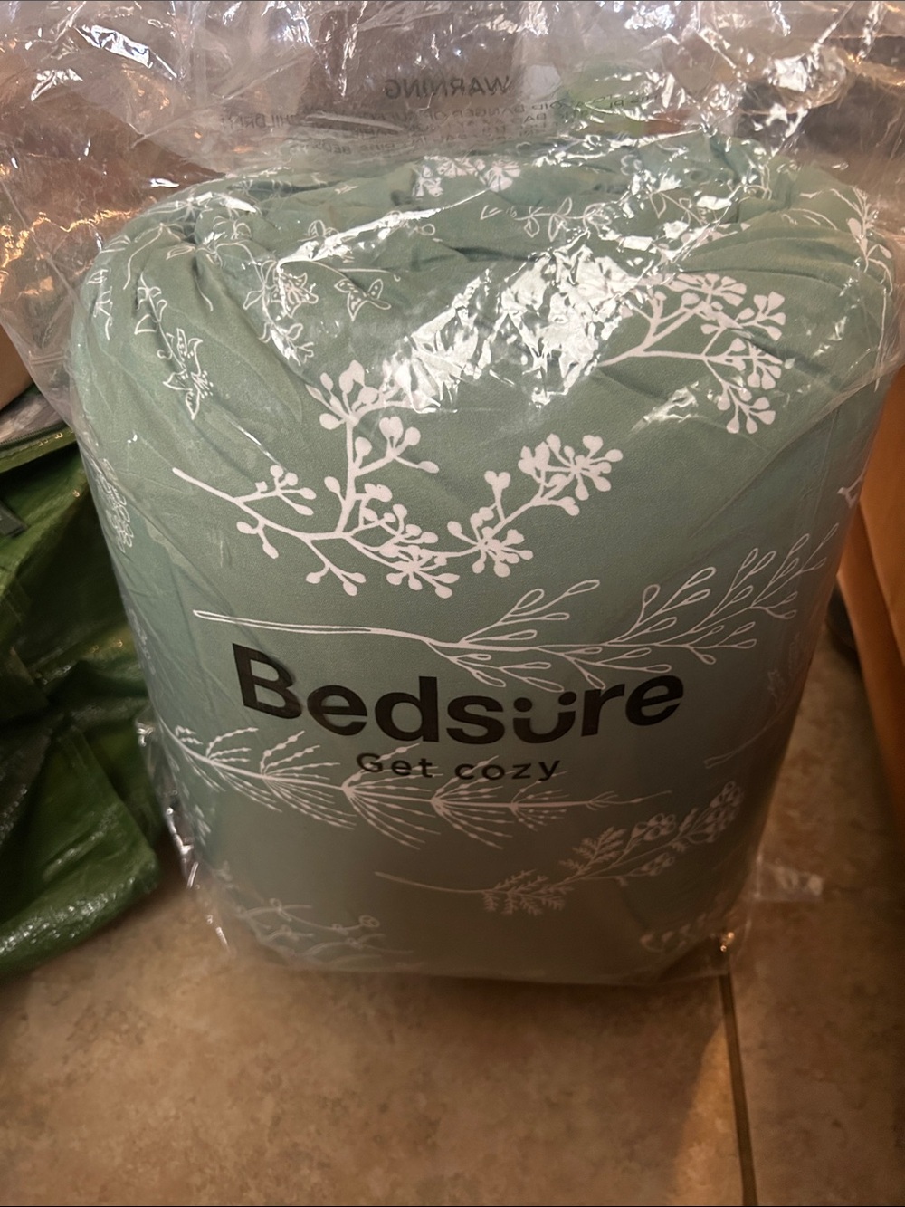 Sage Green Floral Comforter - Soft Cozy Bedding King Comforter Set